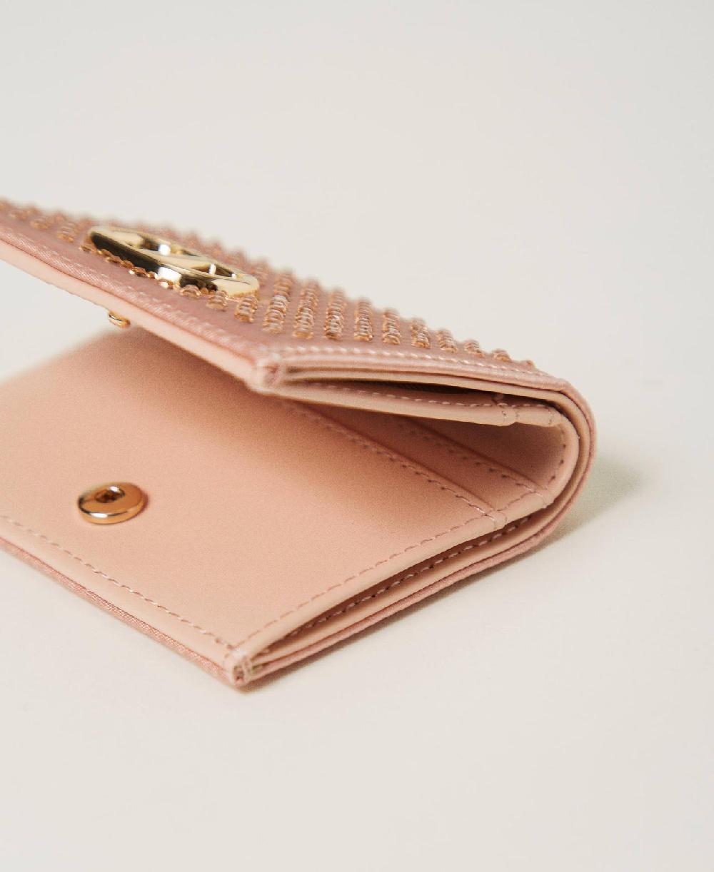 Scee by twin set Portafoglio in raso con strass e Oval T Latest stili