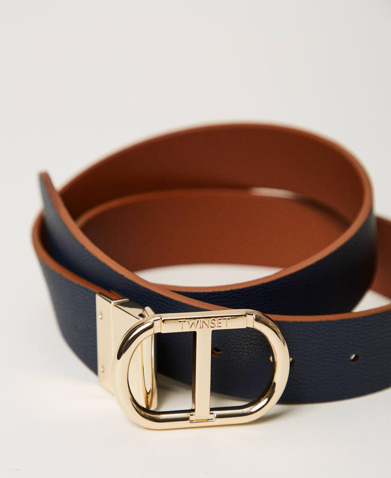 Scee by twin set Cintura reversibile con fibbia Oval T a scatto Fino al 60% di sconto