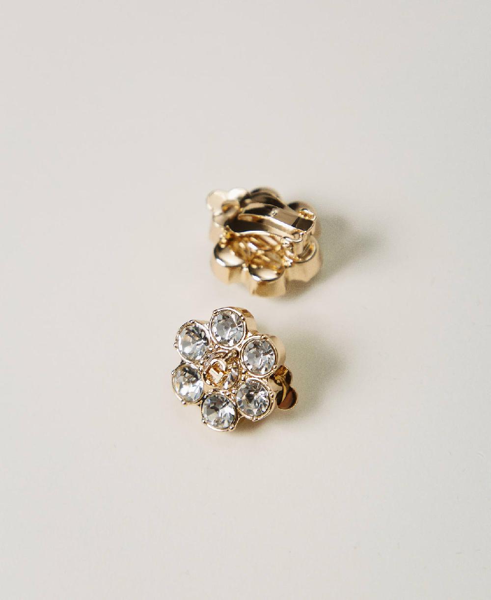 Scee by twin set Orecchini a fiore con strass e Oval T Only for today
