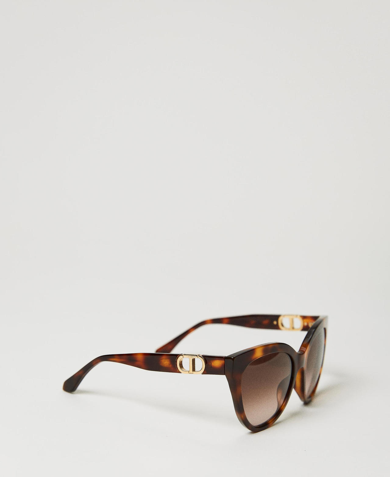 Scee by twin set Occhiali da sole cat-eye tortoise Offerta speciale della fabbrica