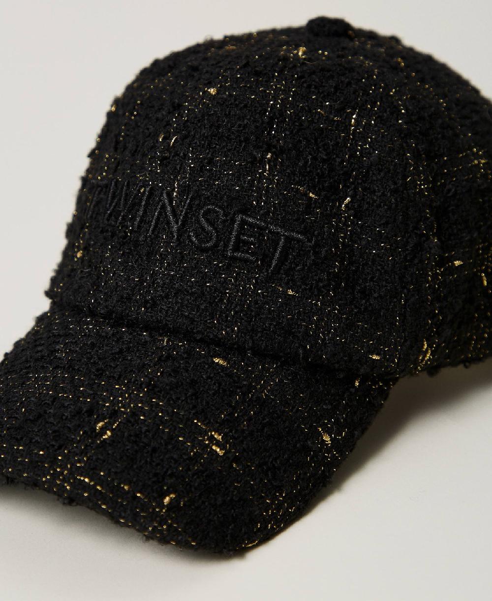 Scee by twin set Cappello da baseball bouclé con logo Fino al 55% di sconto