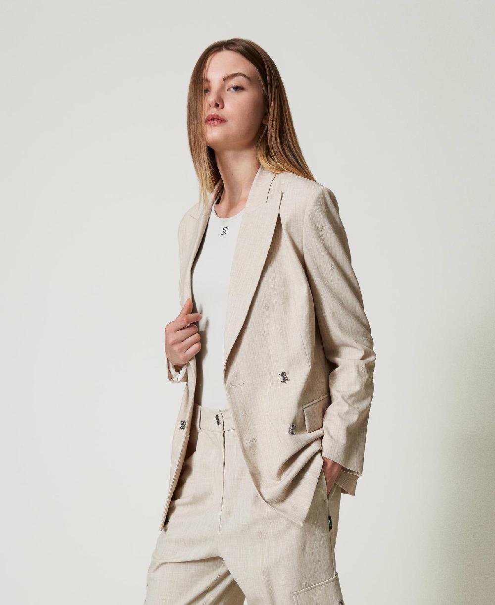 Scee by twin set Giacca blazer MYFO con ricamo Super sconto