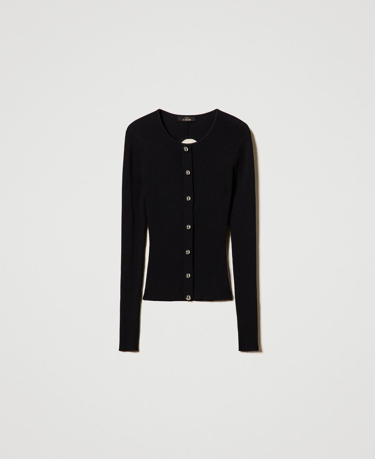 Scee by twin set Cardigan a costine con borchie 50% di sconto con spedizione gratuita