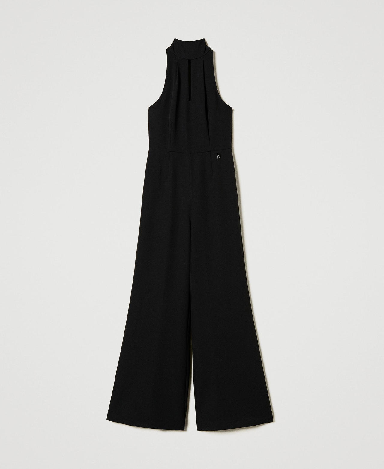 Scee by twin set Tuta halter in crêpe cady In vendita