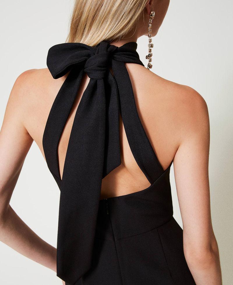 Scee by twin set Tuta halter in crêpe cady In vendita