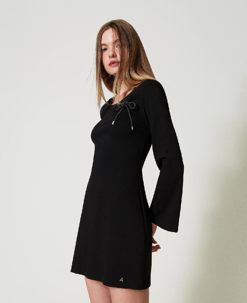 Scee by twin set Abito corto con spilla in strass 50% di sconto per tempo limitato