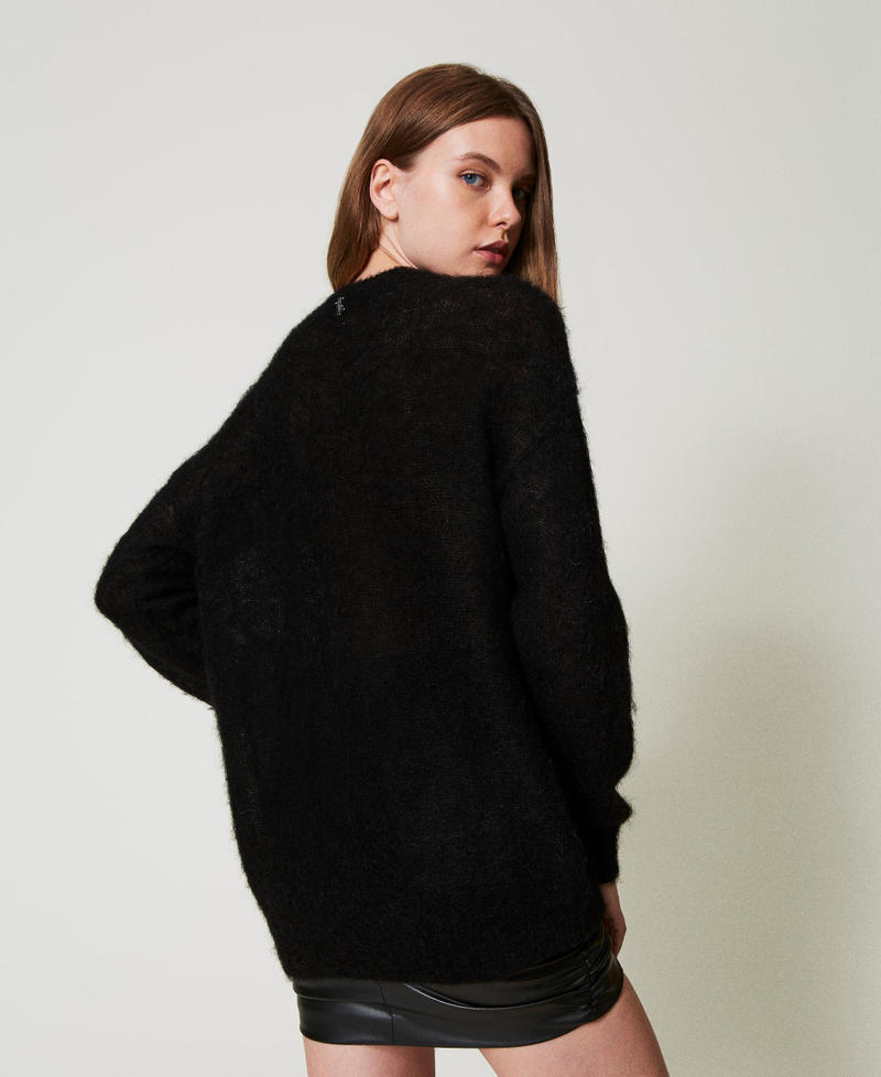 Scee by twin set Maglia MYFO in lana e mohair Nuovo