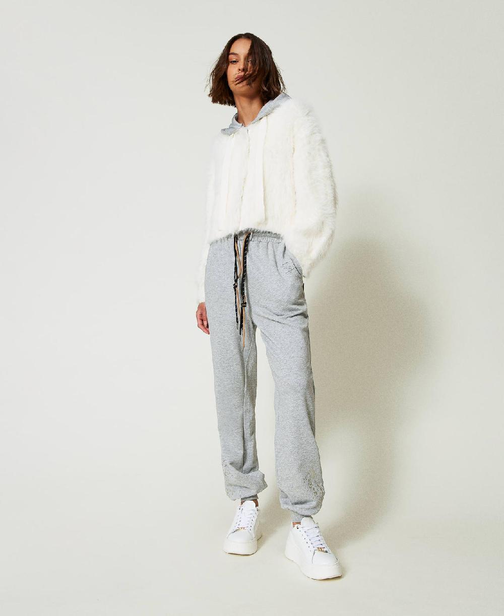 Scee by twin set Pantaloni joggers MYFO con stampa glitter Pezzi Unici