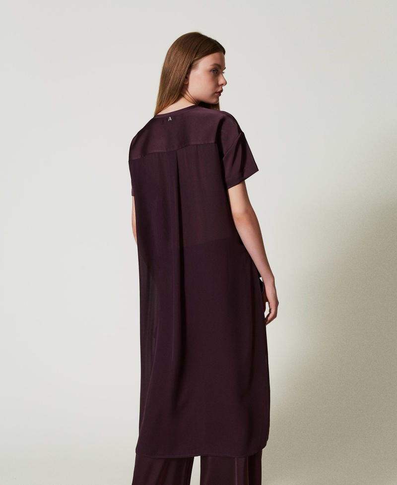 Scee by twin set Blusa asimmetrica in raso e georgette Shopping Online