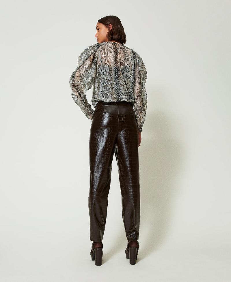 Scee by twin set Pantaloni barrel fit con stampa animalier Affare Del Giorno