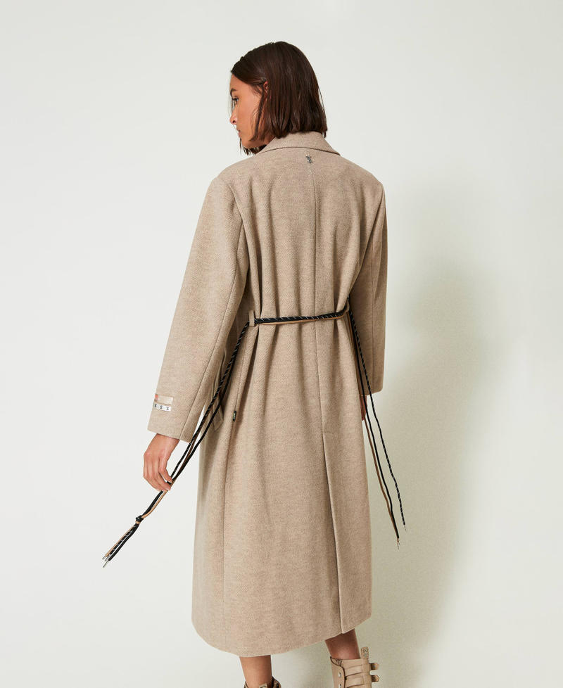 Scee by twin set Cappotto MYFO in panno diagonale Presa