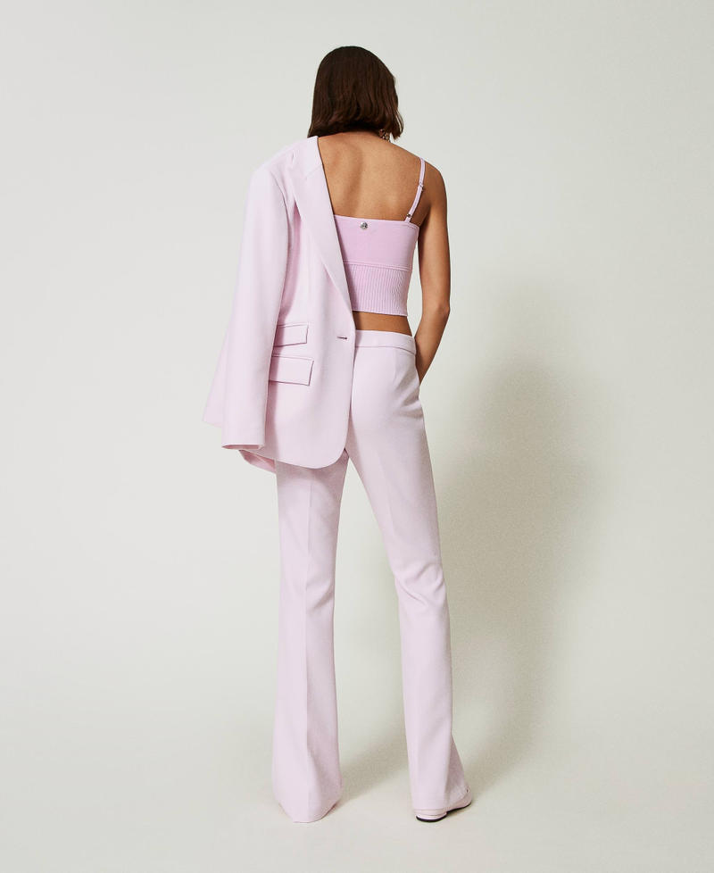 Scee by twin set Pantaloni flare in crêpe cady Economico