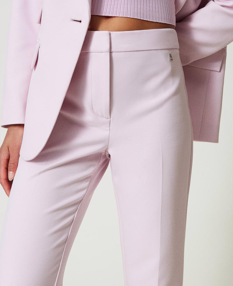 Scee by twin set Pantaloni flare in crêpe cady Economico