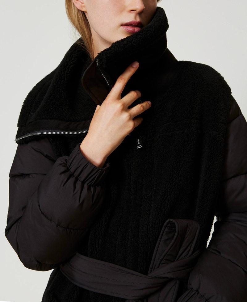 Scee by twin set Cappotto imbottito in faux fur Outlet