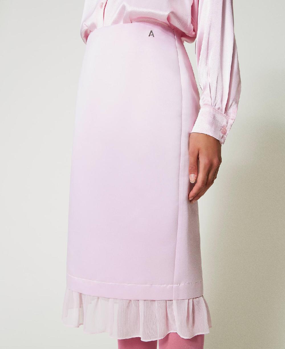 Scee by twin set Gonna longuette in duchesse Vendita Calda