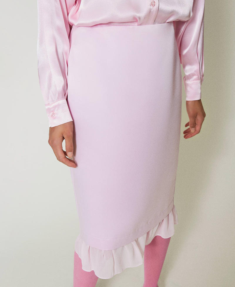 Scee by twin set Gonna longuette in duchesse Vendita Calda