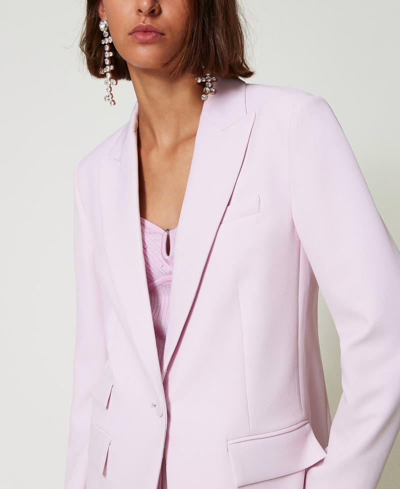 Scee by twin set Giacca blazer in crêpe cady Saldi Di Fabbrica