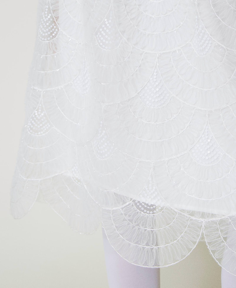 Scee by twin set Gonna longuette in organza con ricami Moda