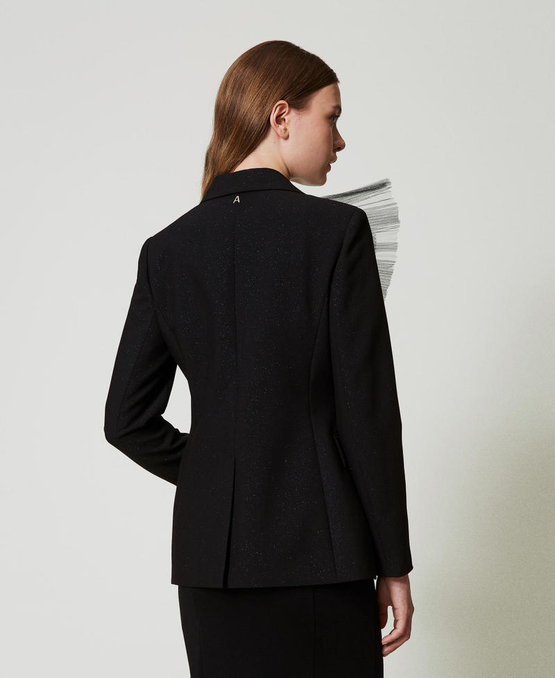Scee by twin set Giacca blazer con volant in tulle Comprare a buon mercato