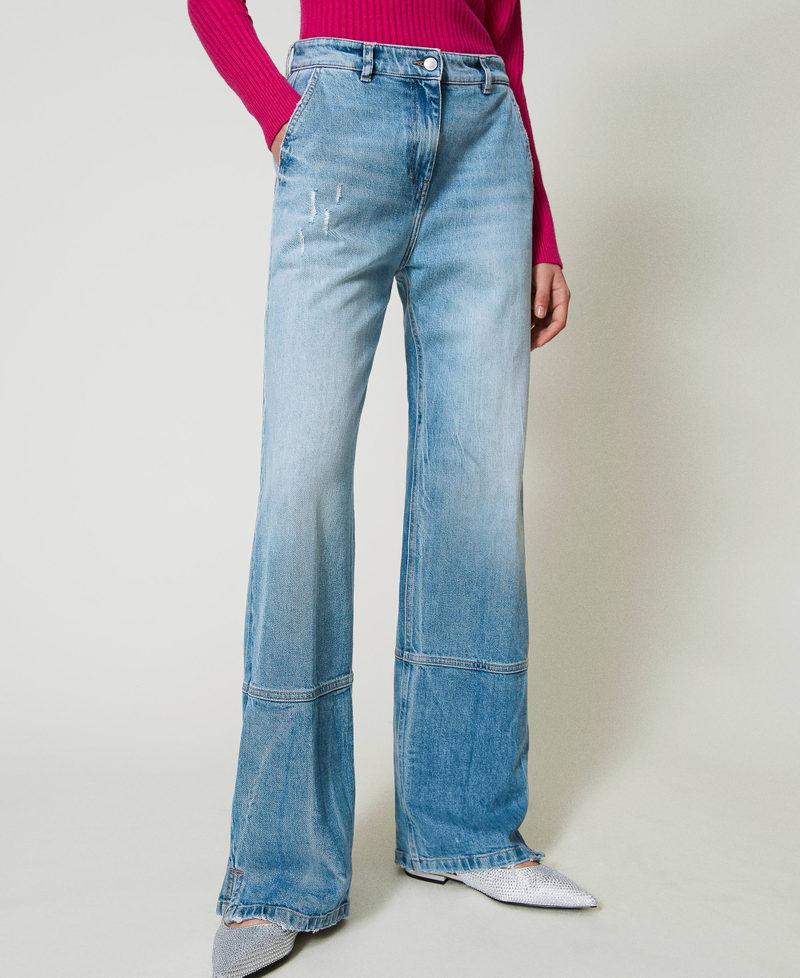 Scee by twin set Jeans wide leg con tagli Cyber Monday