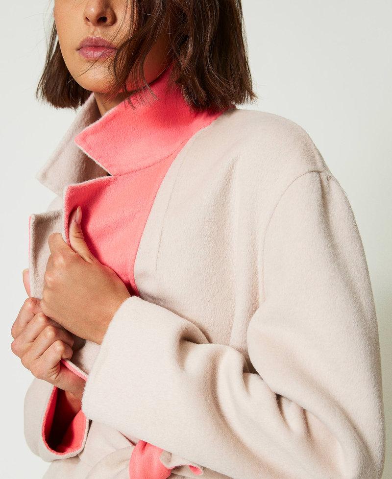 Scee by twin set Cappotto reversibile MYFO in panno misto lana Offerta per la Festa della Mamma