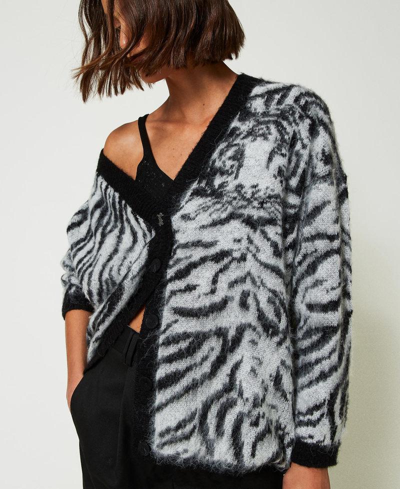 Scee by twin set Cardigan MYFO jacquard animalier Liquidazione