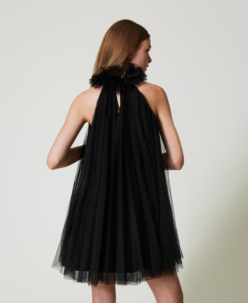 Scee by twin set Abito corto in tulle plissé Offerte giornaliere