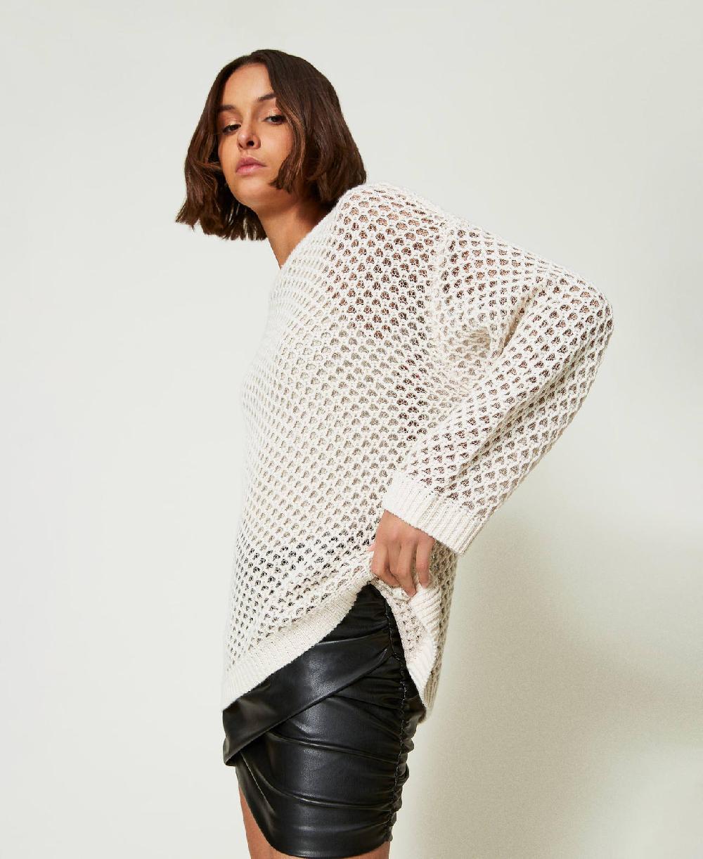 Scee by twin set Maglia over MYFO a rete con lurex Offerte speciali