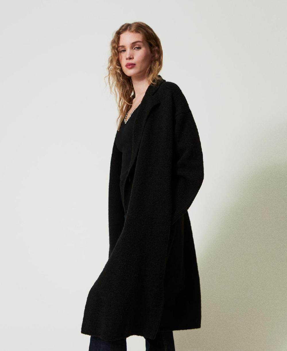 Scee by twin set Cappotto in filato riciclato bouclé Enormi risparmi