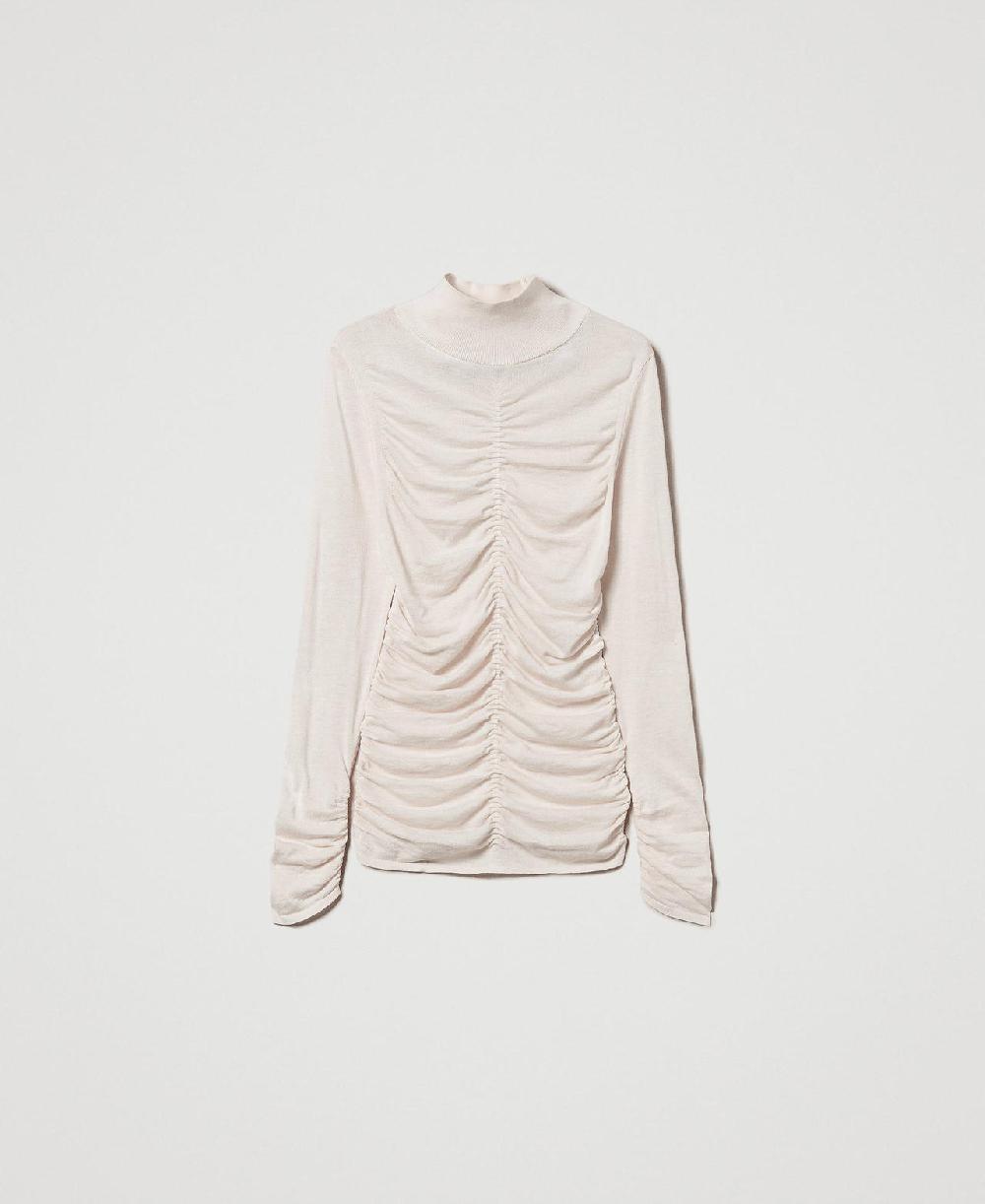 Scee by twin set Maglia lupetto con arricciatura