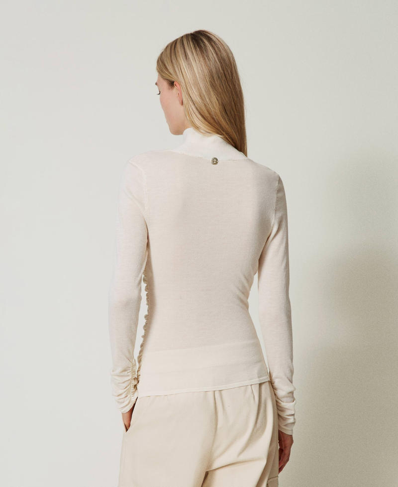 Scee by twin set Maglia lupetto con arricciatura Offerta settimanale