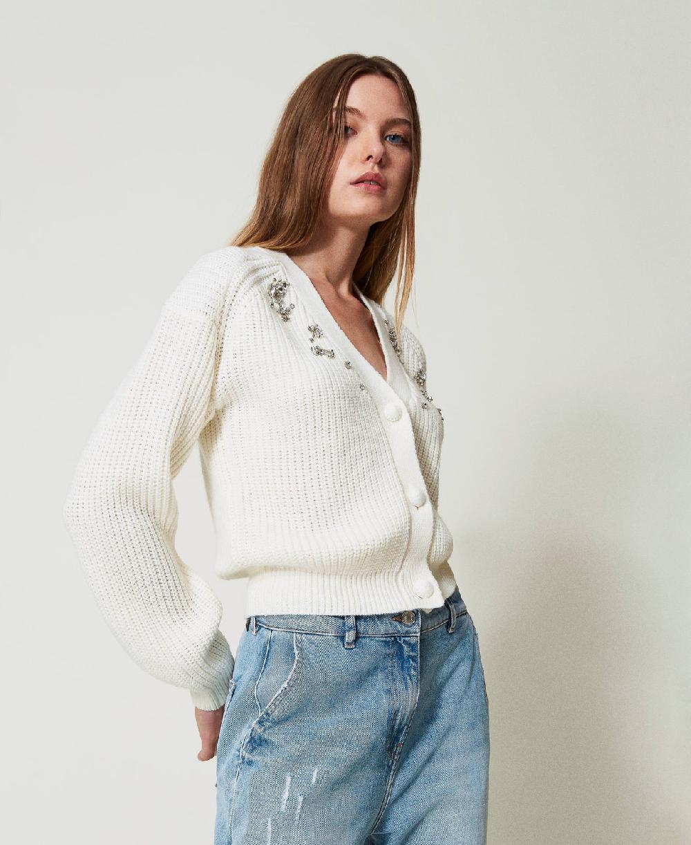Scee by twin set Cardigan con ricami fatti a mano Ritorno libero