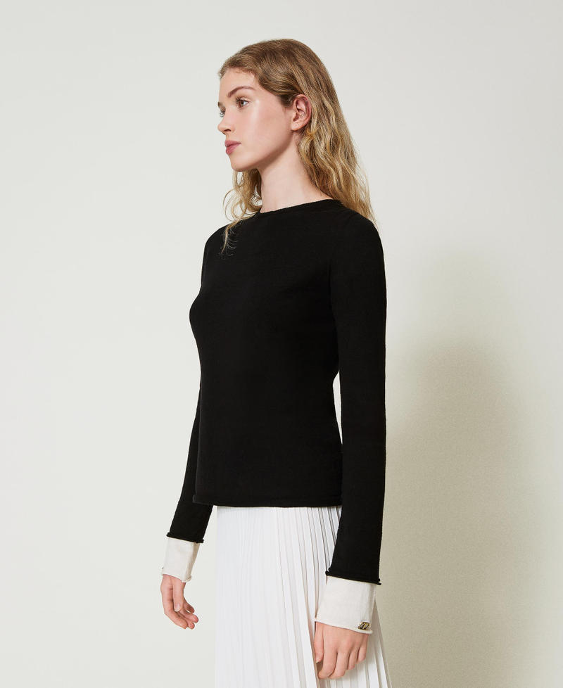 Scee by twin set Maglia con dettagli a contrasto e Oval T Ultimi tre giorni