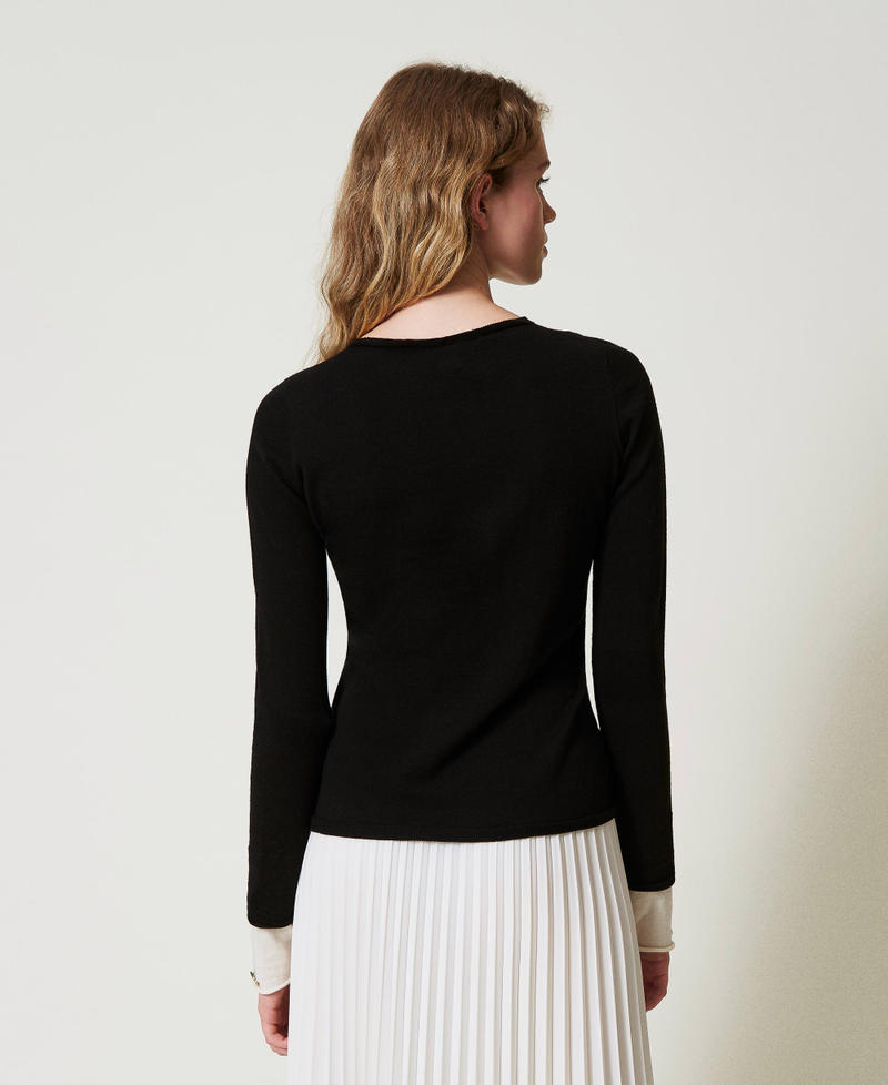 Scee by twin set Maglia con dettagli a contrasto e Oval T Ultimi tre giorni