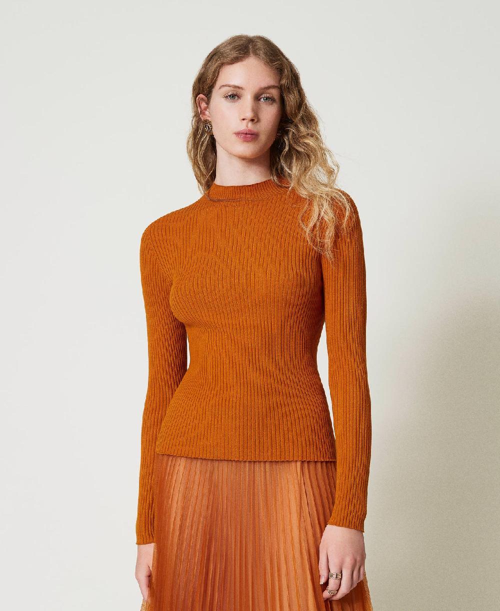 Scee by twin set Maglia lupetto a costine Latest stili