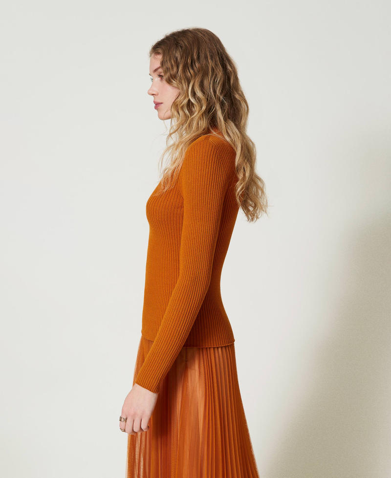 Scee by twin set Maglia lupetto a costine Latest stili