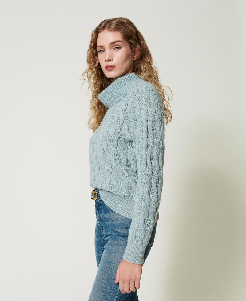 Scee by twin set Maglia con trecce e maxi collo Fino al 60% di sconto