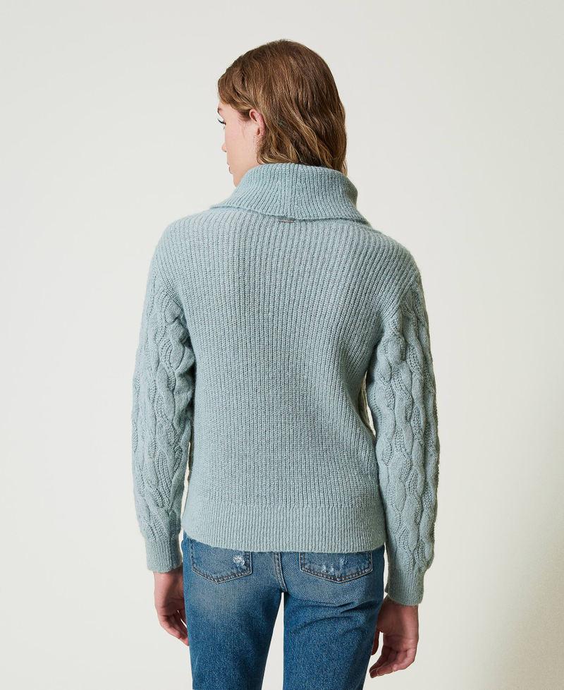 Scee by twin set Maglia con trecce e maxi collo Fino al 60% di sconto
