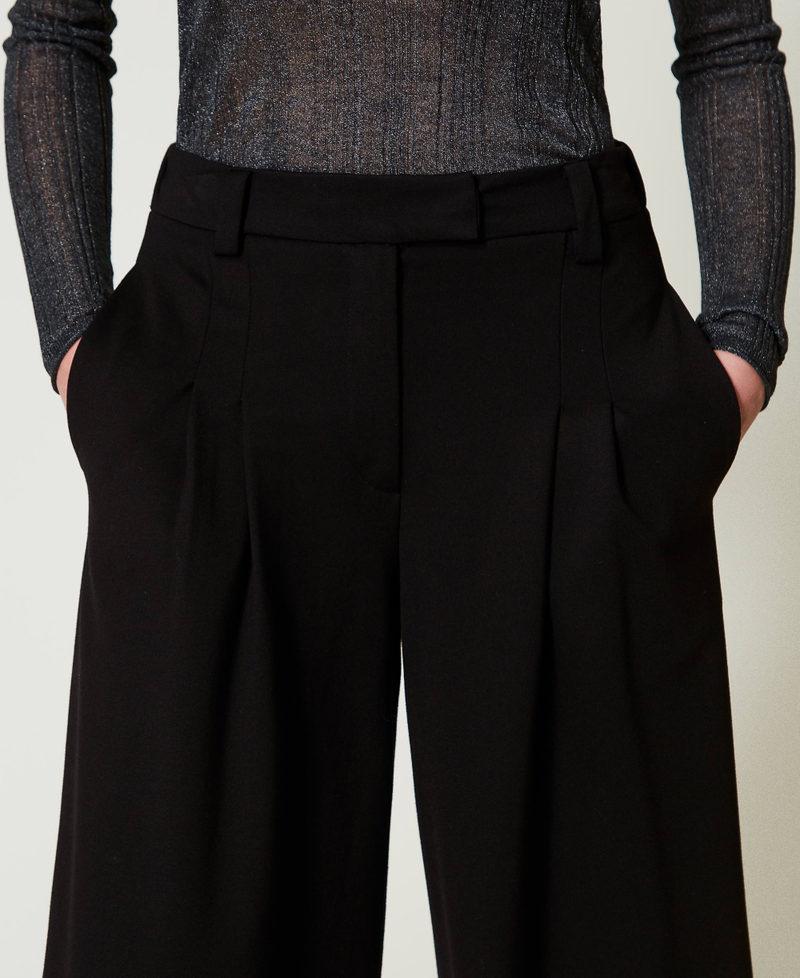 Scee by twin set Pantaloni cropped a vita alta Fino al 65% di sconto