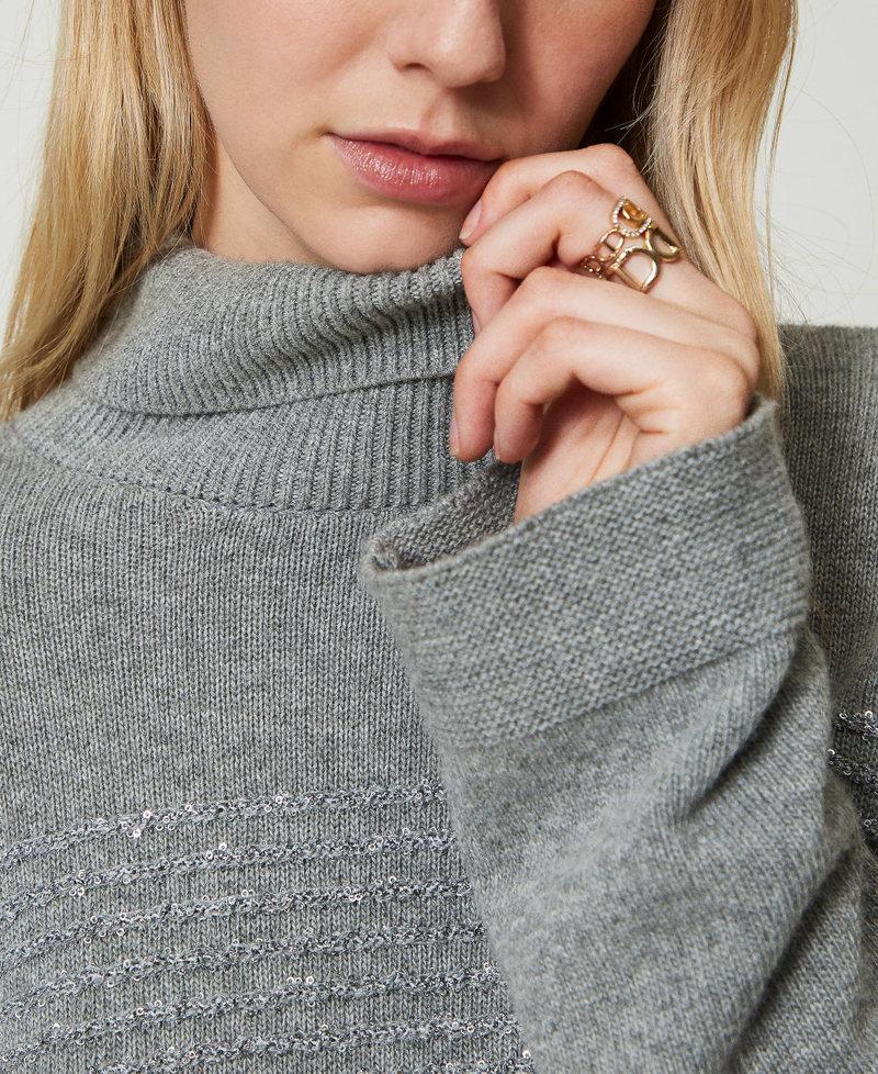 Scee by twin set Maglia dolcevita in misto lana con paillettes Solo un giorno rimasto