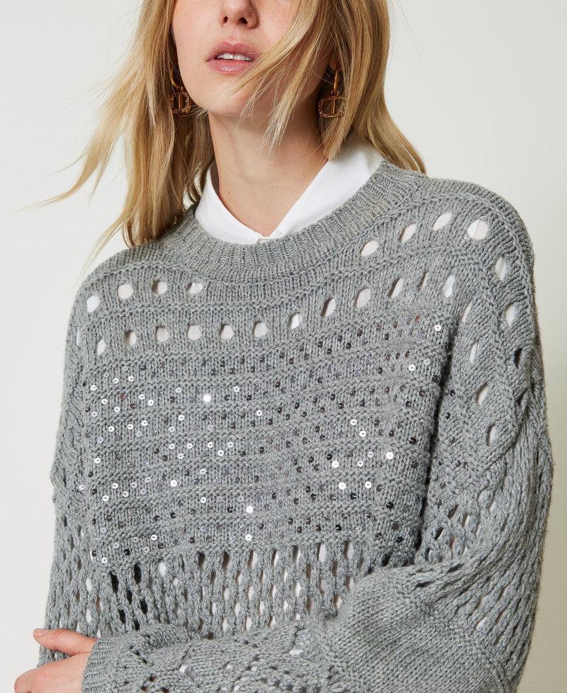 Scee by twin set Maglia in misto lana con paillettes Officina