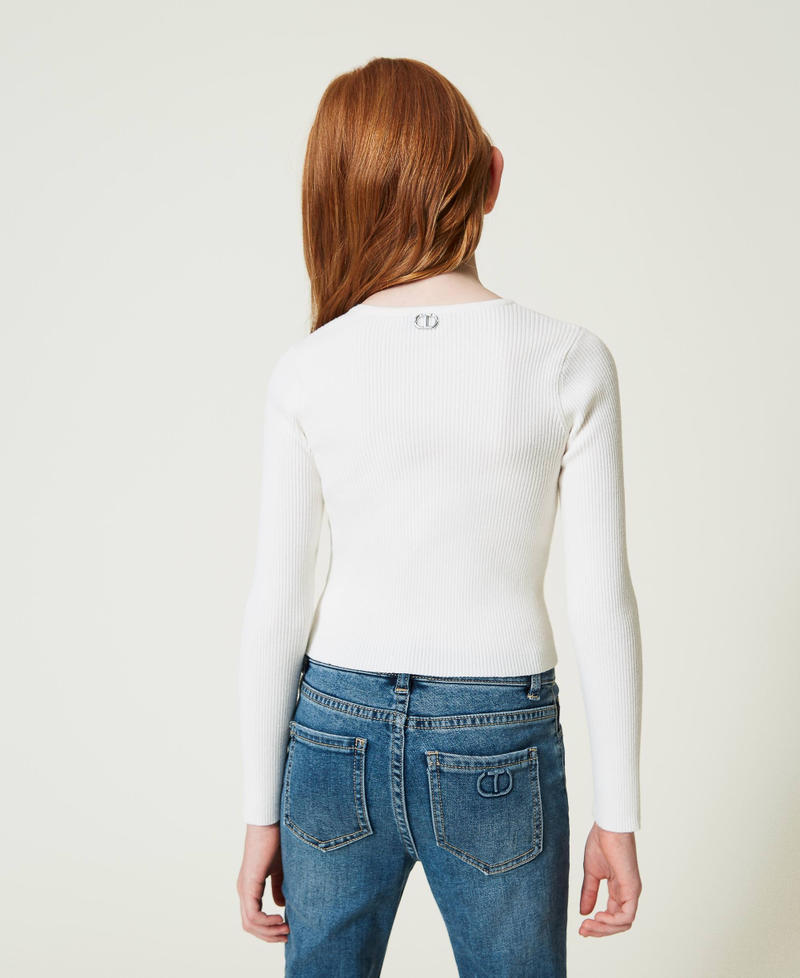 Scee by twin set Maglia a costine con intreccio Qualità