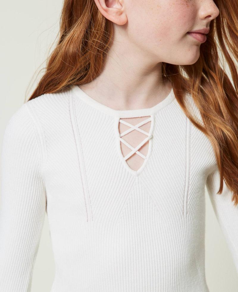 Scee by twin set Maglia a costine con intreccio Qualità