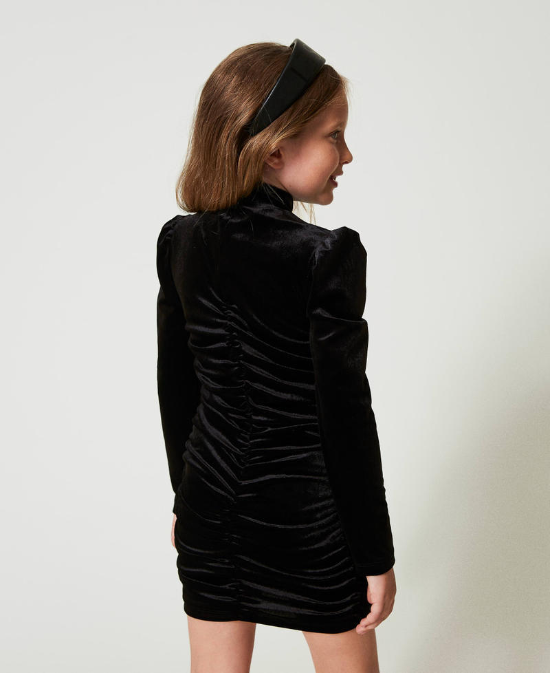 Scee by twin set Abito corto in ciniglia con arricciature Negozi Online