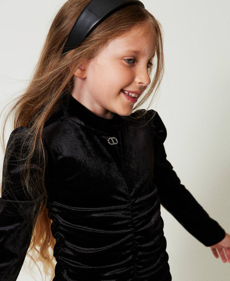 Scee by twin set Abito corto in ciniglia con arricciature Negozi Online