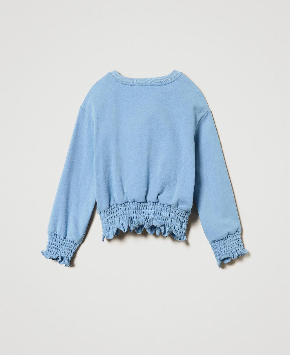 Scee by twin set Felpa girocollo con punto smock