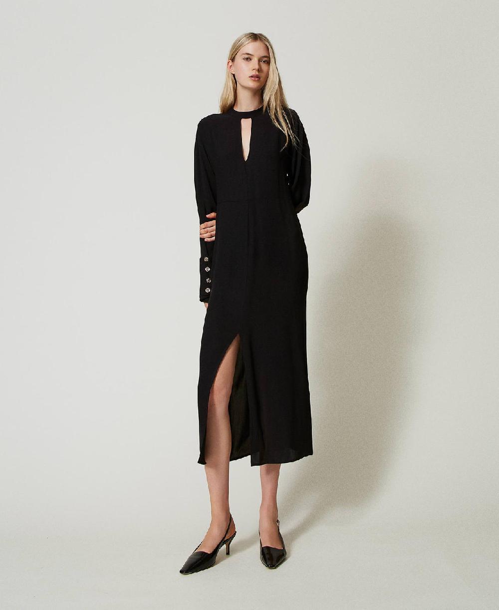 Scee by twin set Abito lungo in crêpe georgette Prezzo Ridotto