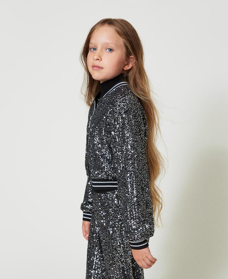 Scee by twin set Bomber in full paillettes Saldi Di Fabbrica