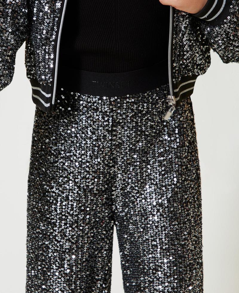 Scee by twin set Pantaloni a palazzo in full paillettes I Più Venduti