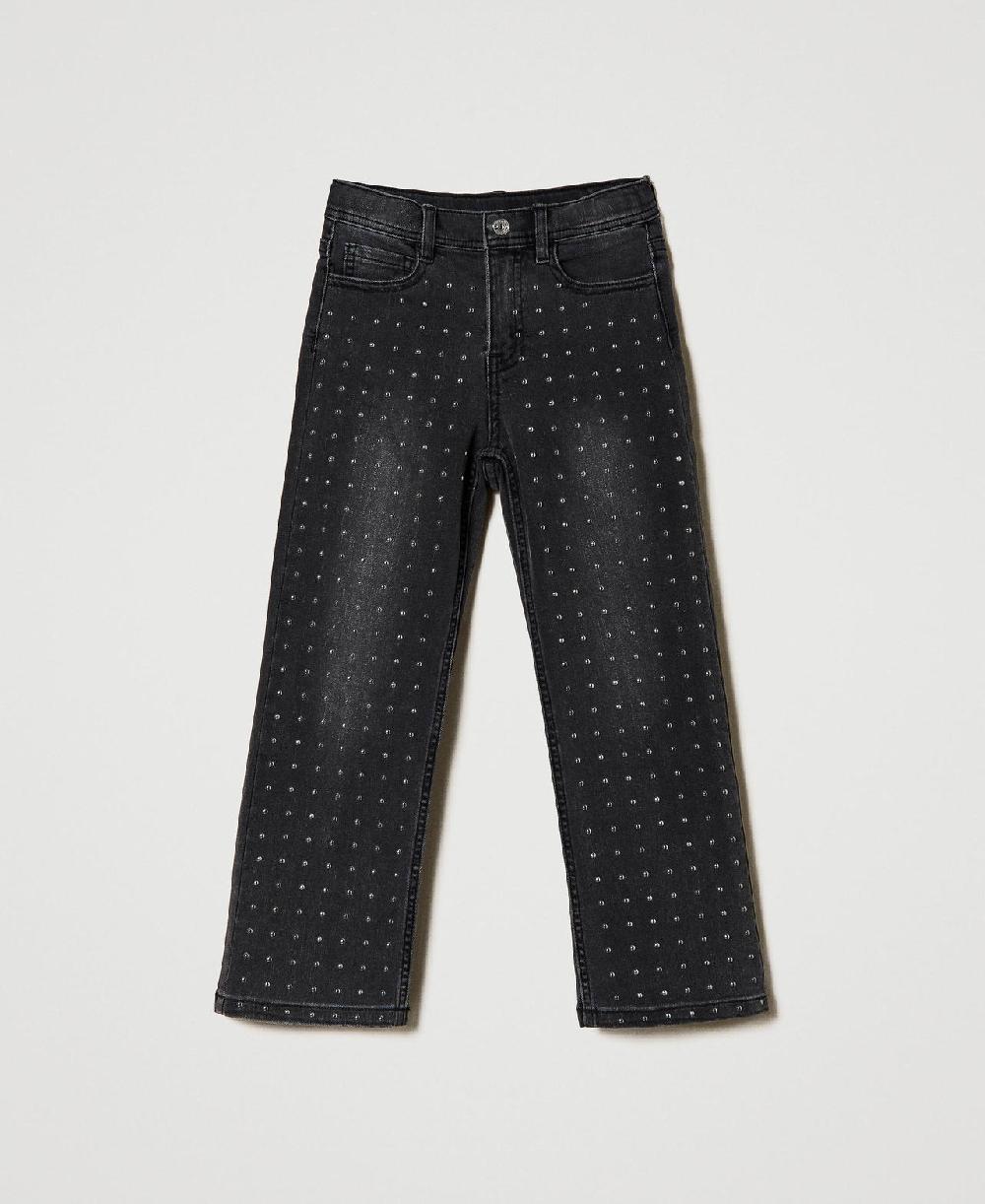Scee by twin set Jeans cinque tasche con borchie Nuova